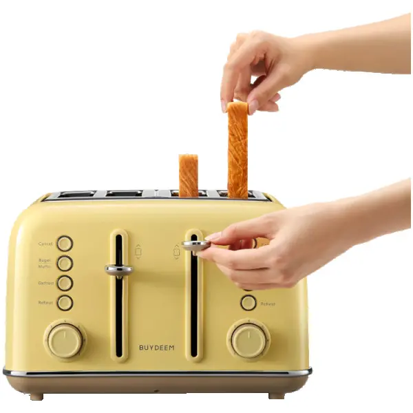 BUYDEEM 4 Slice Toaster, model DT640E, color Mellow Yellow, EU ( DT640E-MYEU ) 