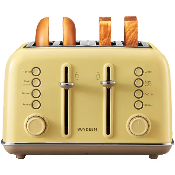 BUYDEEM 4 Slice Toaster, model DT640E, color Mellow Yellow, EU ( DT640E-MYEU ) 