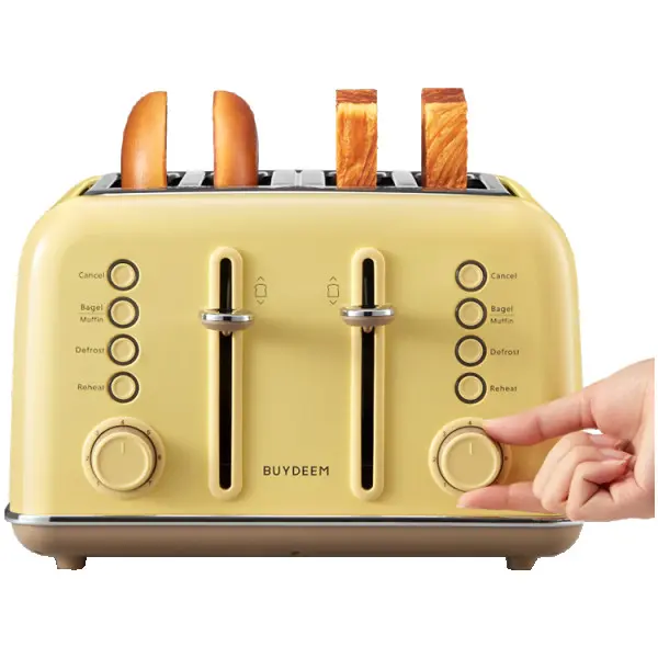 BUYDEEM 4 Slice Toaster, model DT640E, color Mellow Yellow, EU ( DT640E-MYEU ) 