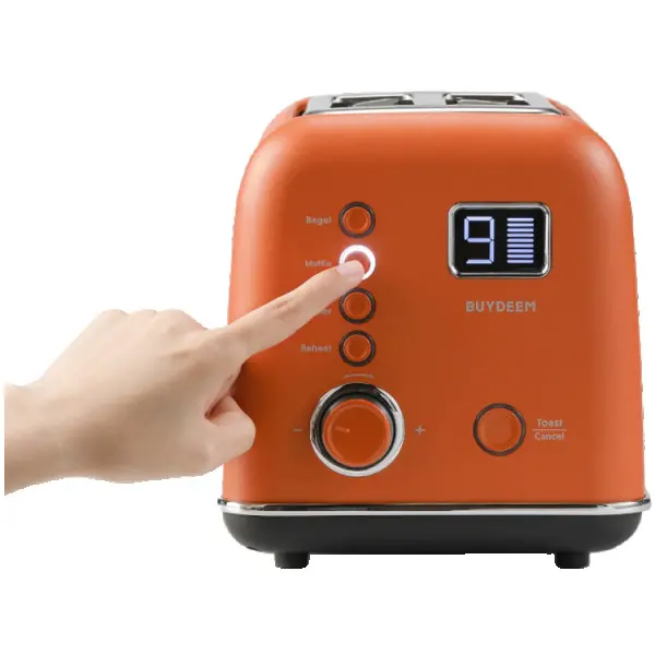 BUYDEEM 2 Slice Automatic Metal Toaster, model DT730E, color Koi Red, EU ( DT730E-KREU ) 