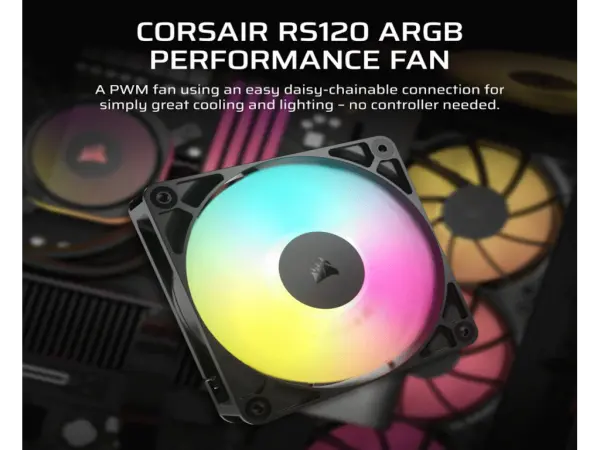 Ventilator CORSAIR RS120120mmARGBsingle packcrna' ( 'CO-9050180-WW' ) 