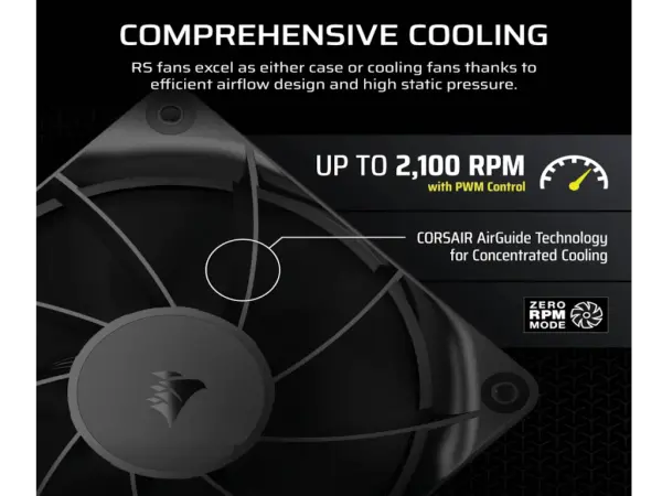 Ventilator CORSAIR RS120120mmtriple packcrna' ( 'CO-9050189-WW' ) 