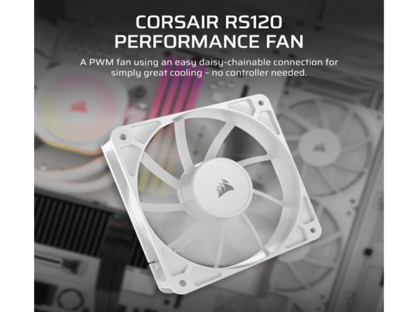 Ventilator CORSAIR RS120120mmsingle packbela' ( 'CO-9050192-WW' ) 