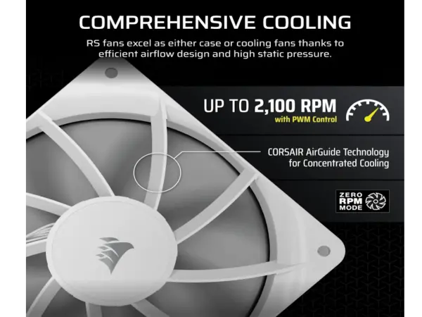 Ventilator CORSAIR RS120120mmsingle packbela' ( 'CO-9050192-WW' ) 