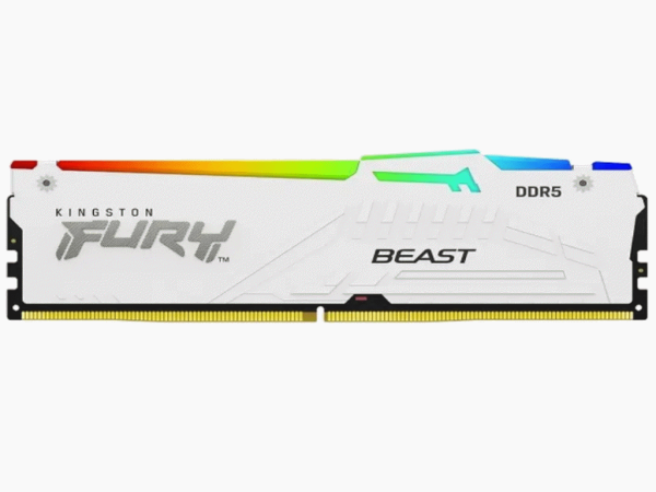 Memorija KINGSTON 16GBDIMMDDR55600MHzCL40FURY Beast RGBbela' ( 'KF556C40BWA-16' ) 