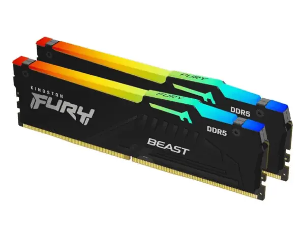 Memorija KINGSTON 64GB(2x32GB)DIMMDDR55600MHzCL30FURY Beast RGB' ( 'KF560C30BBAK2-64' ) 
