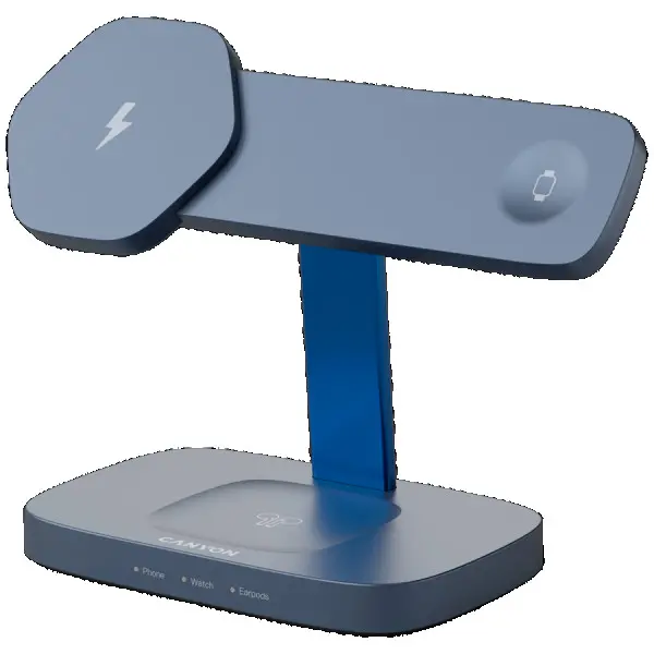 CANYON Wireless Charging Station Hexagon 310 3in1 DarkGreyBlue ( CNS-WCS310DGBL ) 