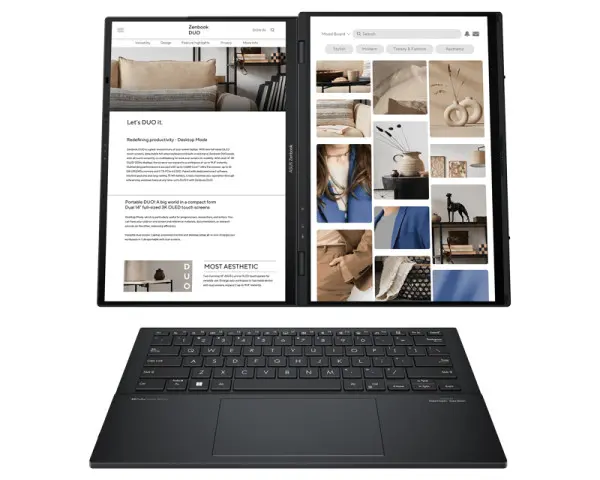 ASUS Zenbook 14 DUO OLED UX8406CA-PZ042X (14 inča 3K OLED, Ultra 9 285H, 32GB, SSD 2TB, Win11 Pro) laptop 