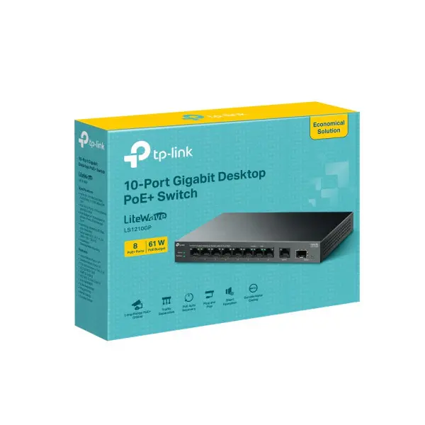 LAN Switch TP-LINK LS1210GP 9x1G1xSFP8PoE61W