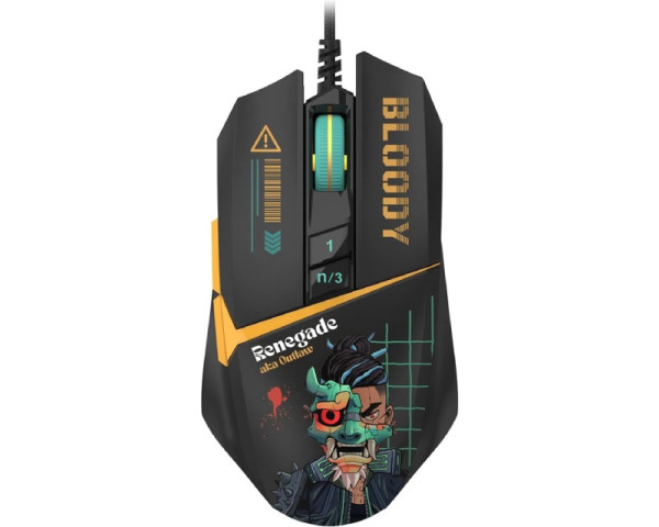 A4 TECH W63 Max Bloody RGB Gaming Renegade Midnight miš 