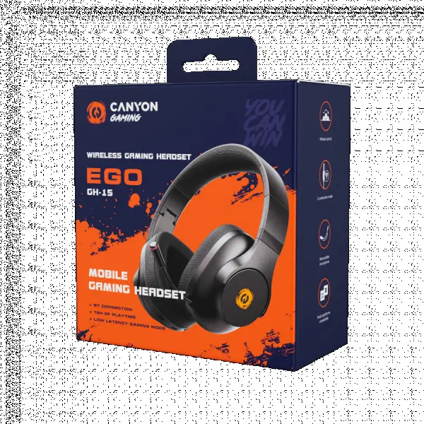 CANYON headset EGO GH-15 2in1 BT White ( CND-SGHS15W ) 