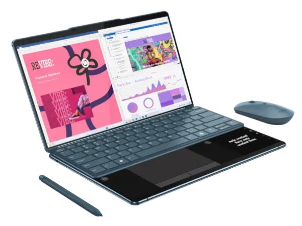 Laptop LENOVO Yoga Book 9 13IMU9 Win11 Pro2x13.3'' 2.8K OLED400NU7-155U32GB1TBBT ENGpetrol' ( '83FF002TRM' ) 