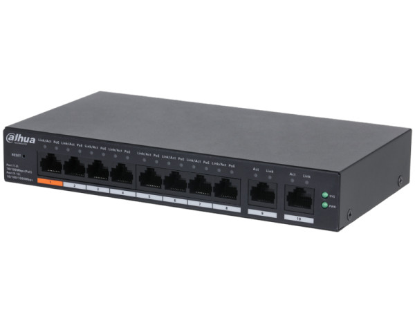 DAHUA CS4010-8ET-60 10-Port Cloud Managed Desktop Switch with 8-Port PoE 