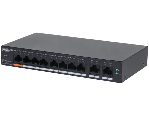 DAHUA CS4010-8ET-60 10-Port Cloud Managed Desktop Switch with 8-Port PoE 