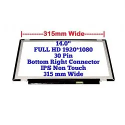 Ekran za laptop LED 14.0 slim 30pin FULL HD IPS MAT bez kacenja, kraci