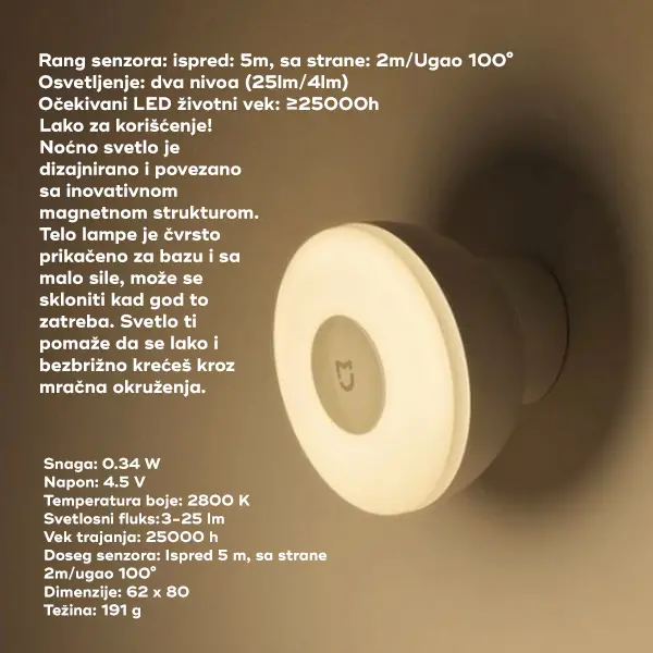XIAOMI Mi Motion-Activated Night Light 2 (Bluetooth) BHR5278GL