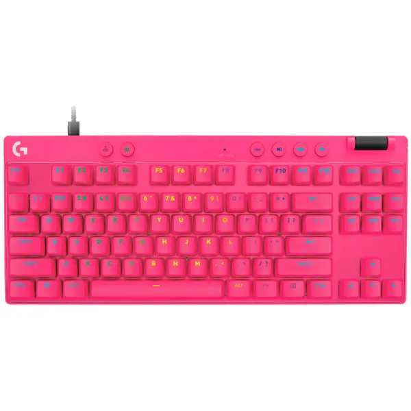 LOGITECH G PRO X TKL RAPID Gaming Keyboard - MAGENTA - US INTL - USB - EMEA28i-935 - LINEAR ( 920-013253 ) 