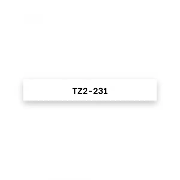 Traka TZ2-231 12mm BLK on  white