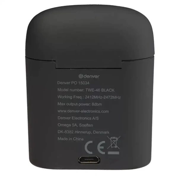 DENVER TWE-46 bluetooth slušalice CRNE