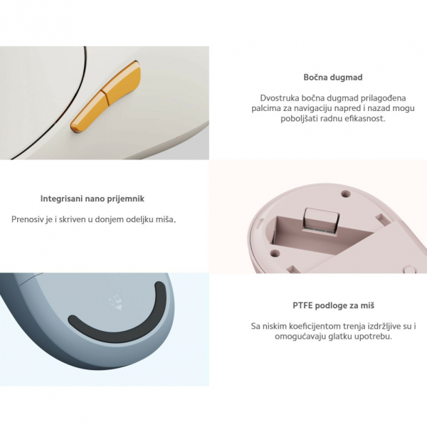 XIAOMI Wireless Mouse 3 Pink GL miš roze (BHR8911GL) 