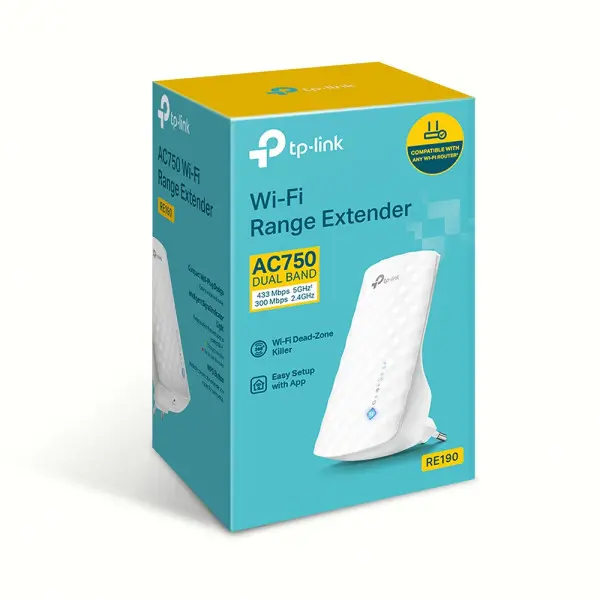 Ekstender dometa TP-LINK Wi-FiAC750433Mbps300Mbps3 interne antene' ( 'RE190' ) 