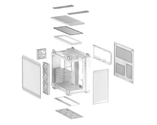 ASUS GT502 HORIZON TG ARGB WHITE TUF Gaming kućište belo 