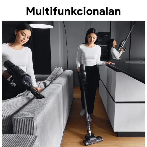 AENO Cordless vacuum cleaner SC3: electric turbo brush, LED lighted brush, resizable and easy to maneuver, washable MIF filter ( ASC0003 ) 