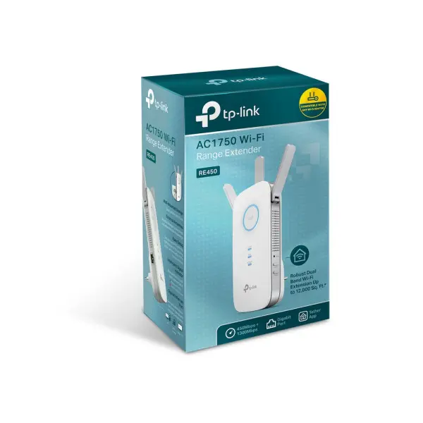 Ekstender dometa TP-LINK RE450 Wi-FiAC17501300Mbps450Mbps1xGLAN3 eksterne antene' ( 'RE450' ) 