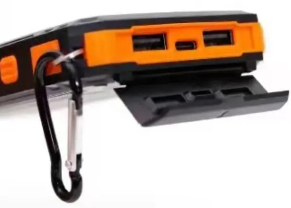 HRD-T13 Gembird solar power bank 12000mAh 2xUSB, LED, kompas