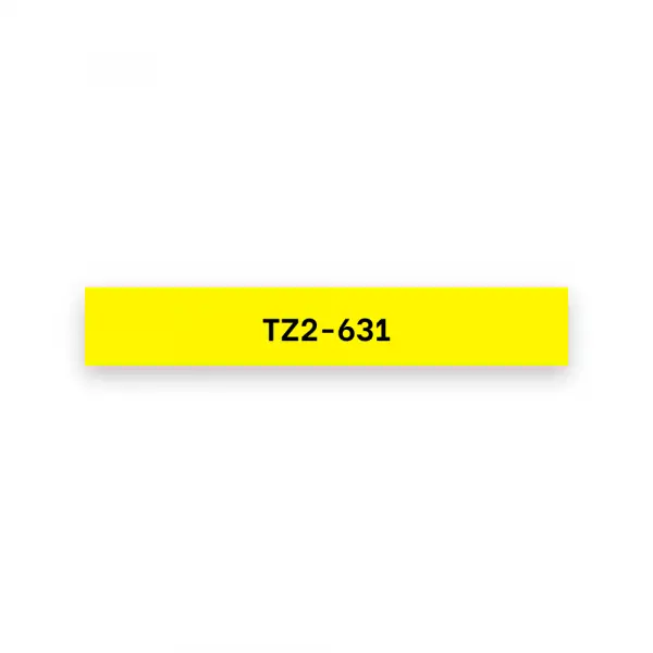 Traka TZ2-631 12mm BLK on yellow