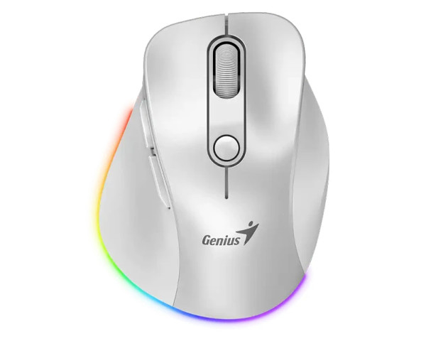 GENIUS Ergo 9000S Pro Pearl White USB Bežični Pine Wood miš 