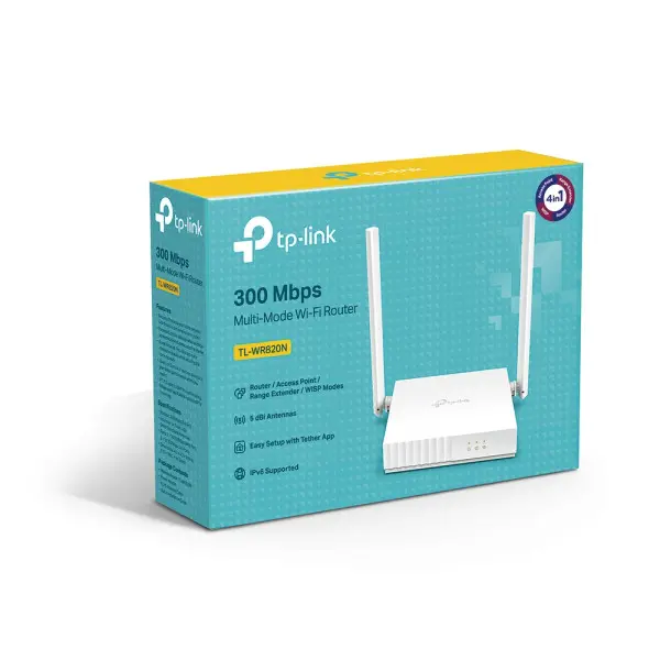LAN Router TP-LINK TL-WR820N WiFi300Mbs 1xWAN2xLAN