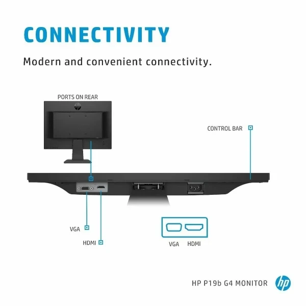 Monitor 19 HP P19B G4 1366x768TN5msVGAHDMI