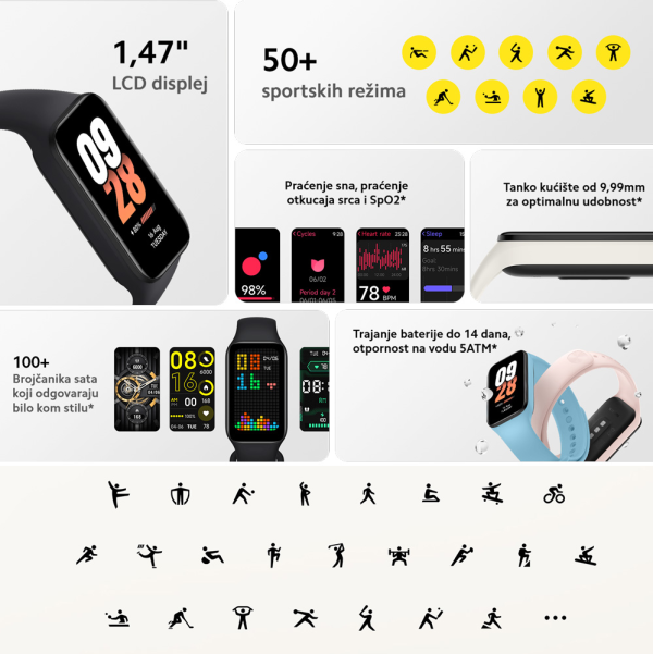 Xiaomi Mi Smart Band 8 Active Pink