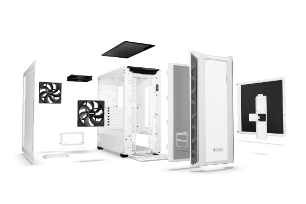 SHADOW BASE 800 DX White, MB compatibility: E-ATX / ATX / M-ATX / Mini-ITX, ARGB illumination, Three pre-installed be quiet! Pure Wings 3 1