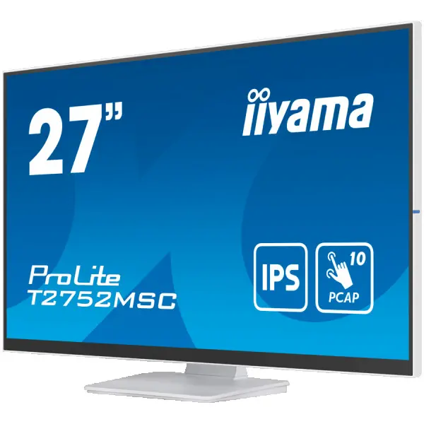 Iiyama ProLite T2752MSC-W1 - LED monitor27'' touchscreen 1920 x 1080 Full HD (1080p) @ 60 Hz IPS 400 cdm˛ 1000:1 5 ms HDMI DisplayPort speak