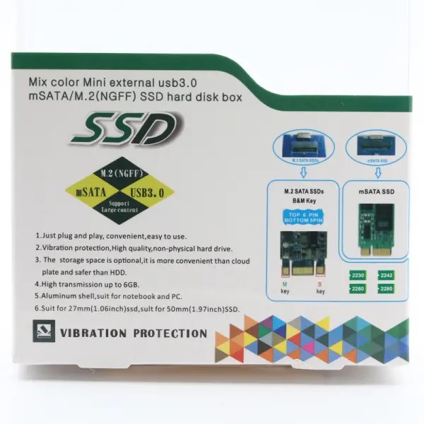 Adapter m.2 SSD na USB crveni