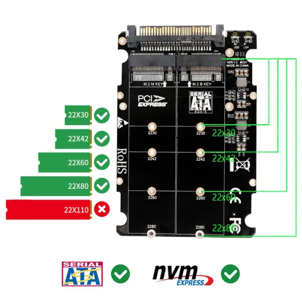 Adapter SSD NVMe na SATA 3