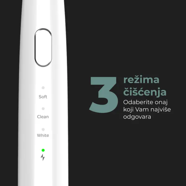 AENO Sonic Electric toothbrush, DB8: White, 3modes, 3 brush heads + 1 cleaning tool, 1 mirror,  30000rpm, 100 days without charging, IPX7 (