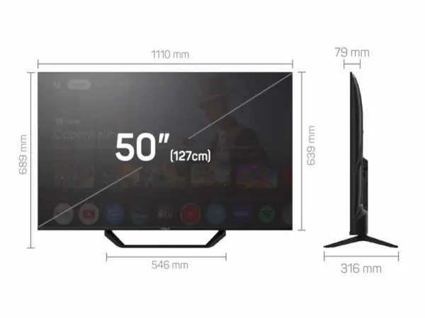 Televizor TESLA 50E655BUSD-LED50''UHDSmartGoogle TVcrna' ( '50E655BUS' ) 