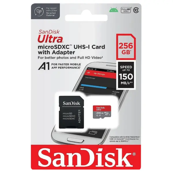 SanDisk ULTRA Micro SDXC 256GB sa adapterom 150MB/s A1 Class10 UHS-I
