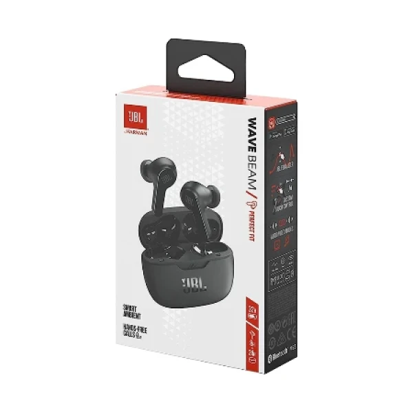 JBL bluetooth slušalice WAVE BEAM CRNE