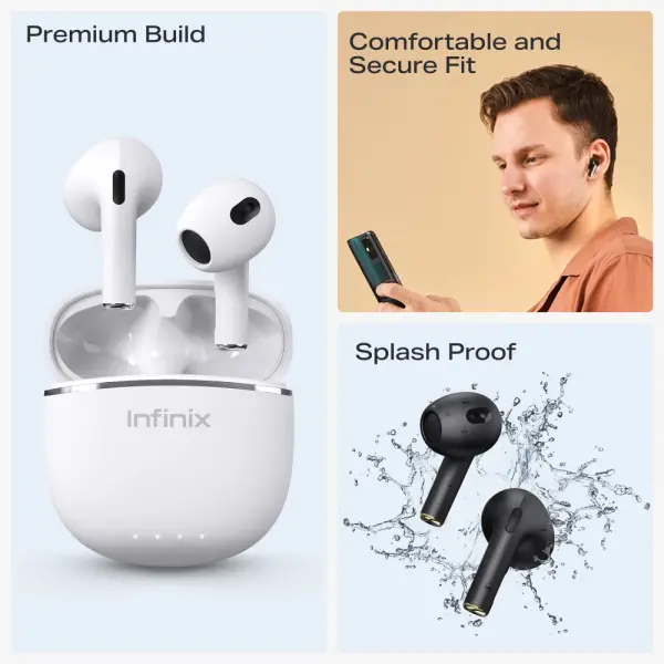 INFINIX BT Slušalice XE23 TWS CRNE