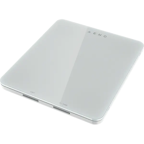 AENO Kitchen Scale KS1S Smart, Max load - 8 kg, Bluetooth, 10,000+ products & meals, 25 indicators analysis, Coffee mode, 6 unit conversion