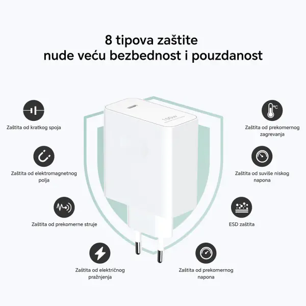 Zidni punjac HONOR SuperCharge Power Adapter Slim100Wbela' ( '5503ABHA' ) 