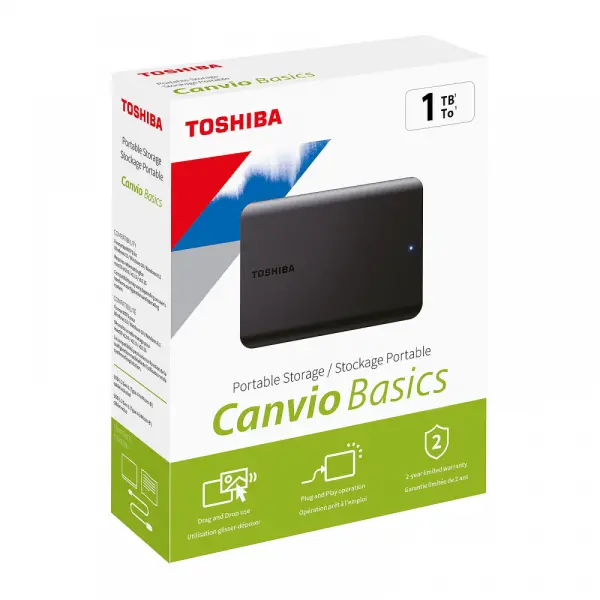 Hard disk TOSHIBA Canvio Basics  HDTB510EK3AA eksterni1TB2,5''USB 3.2crna' ( 'HDTB510EK3AA' ) 