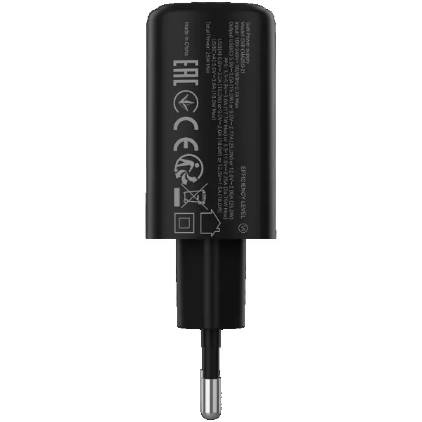 CANYON charger OnCharge 250 25W 1xPD 1xQC EU Black ( CNE-CHA250-31 ) 