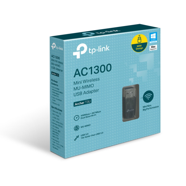 Adapter TP-LINK ARCHER T3U AC1300 Mini Wireless M U-MIMO USB