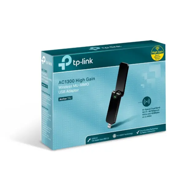 TP-LINK Wi-Fi USB Adapter AC1200,2T2R,867Mbps at 5GHz + 300Mbps at 2.4GHz, 802.11acabgn' ( 'ARCHER T4U' ) 