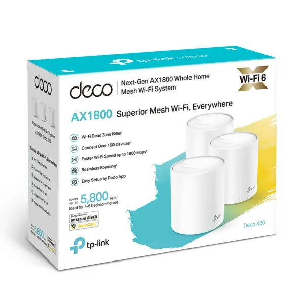 Mrežni mesh sistem TP-LINK DECO X20(3-PACK) Wi-FiAX18001200Mbps575Mbps' ( 'DECO X20(3-PACK)' )